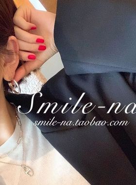 韩国进口纯银猪鼻子造型吊坠项链