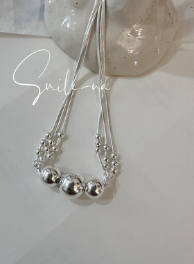 小众设计925纯银不规则几何项链女轻奢高级感锁骨链颈链