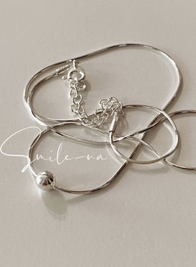 韩国锁骨链蛇骨项链925