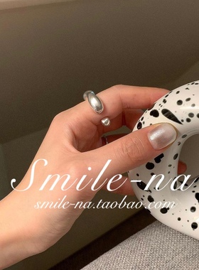 小众设计款起伏立体质感开口戒指