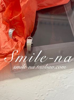 小众设计师款齿轮条纹耳饰百搭