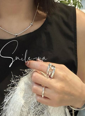 韩国进口小众设计S925纯银圆珠蛇骨链条时尚百搭项链锁骨链