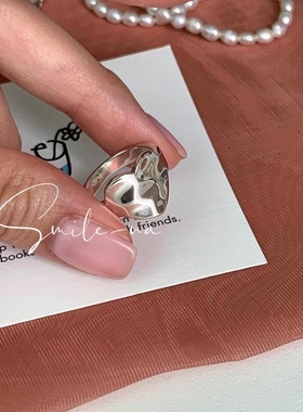 韩国戒指925925纯银桃心