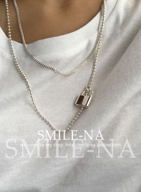 韩国东大门进口ins925长款吊坠