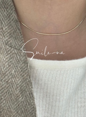 韩国进口925纯银蛇骨链百搭素链时尚裸链锁骨链项链