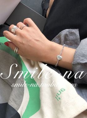 韩国进口ins小众925细骨节石头