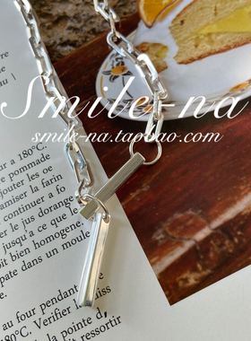 韩国东大门进口925棍子粗狂项链