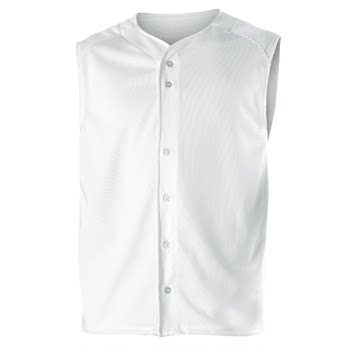 Alleson American version of MLB sleeveless baseball uniform top baseball shirt cardigan ສີຂາວ