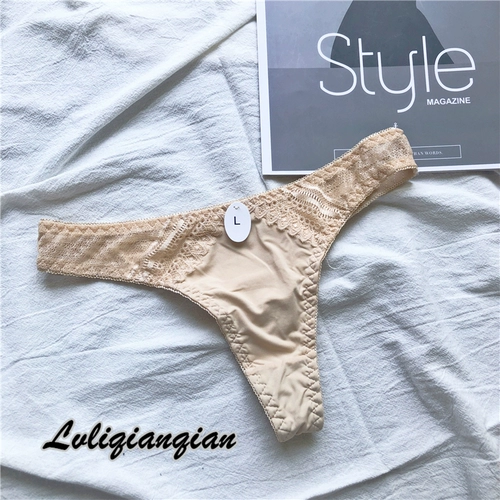Нижнее белье, милые сексуальные кружевные зеленые штаны, большой размер, тонкий ремешок