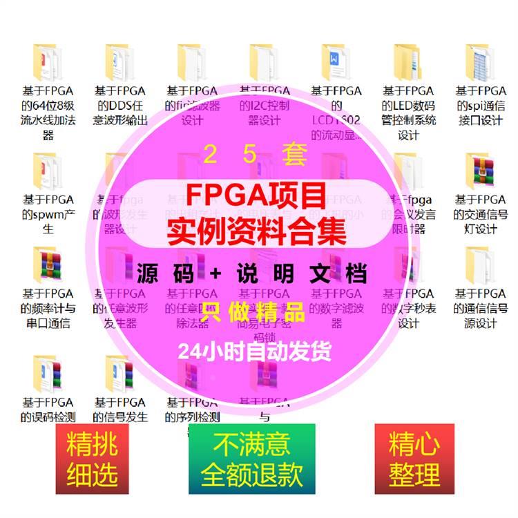 FPGA项目实例资料合集 verilog设计开发滤波通信VHDL教程altera-图0