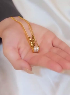 小蛮腰双层叠戴毛衣链