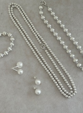 hom拉丝圆球s990纯银项链毛衣链