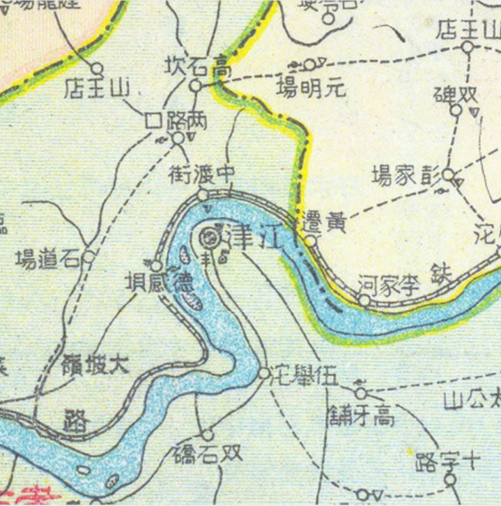 1943年重庆市附近交通详图民国电子老地图手绘历史地理资料素材 - 图3