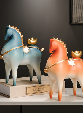 马上有钱客厅电视柜酒柜招财摆件