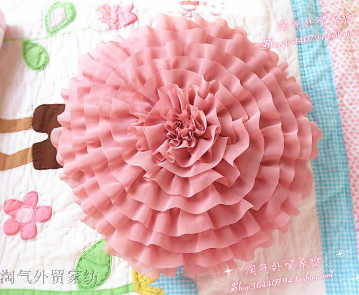 可爱儿童粉色太阳花抱枕 布艺软饰床头装饰玩偶 床上用品家居,淘宝优惠券,粉丝福利购,淘宝优惠卷