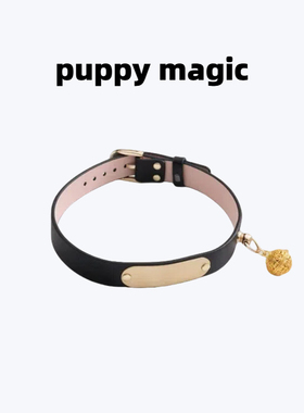 Puppy Magic原创定做真皮项圈男女m项套颈链K8k9外出可穿戴项圈