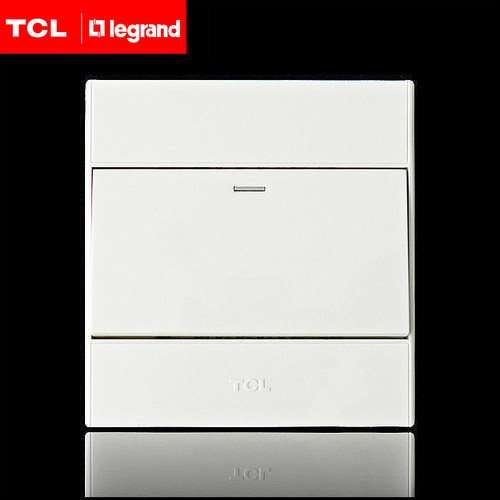TCL罗格朗开关插座86型家用面板墙壁电源A6系列一开单开单联单控 - 图1