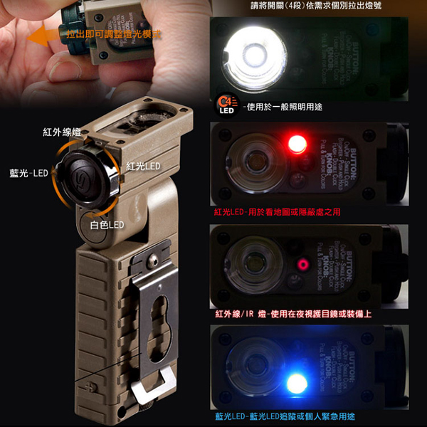 ELEMENT元素響尾蛇求生燈 美軍紅外線IR頭盔燈 隊友識別訊號燈