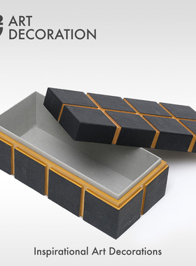 轻奢风玄关带盖样板房间软装饰品