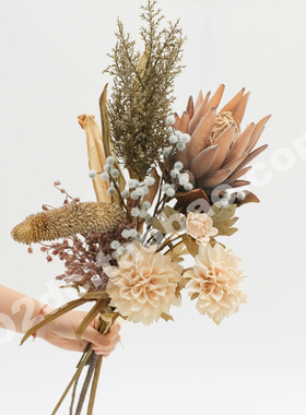 侘寂中古复古油画仿真花样板间售楼处酒店会所高档花艺装饰摆件