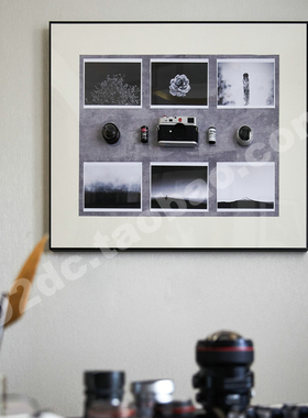 复古相机拍立得立体装饰画挂画墙面装饰品样板间书客厅房软装摆件