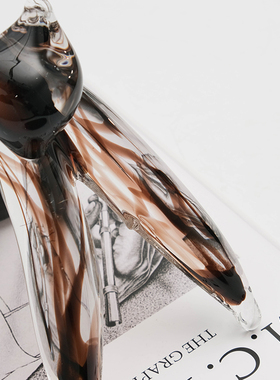 琉璃玻璃摆件慵懒猫手工