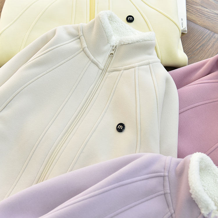 校服神器女童柔软加厚保暖立领羊羔绒外套儿童羊驼绒上衣冬新款,淘宝优惠券,粉丝福利购,淘宝优惠卷