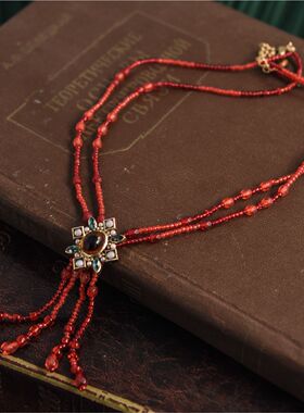 monet彩色串珠手链项链vintage