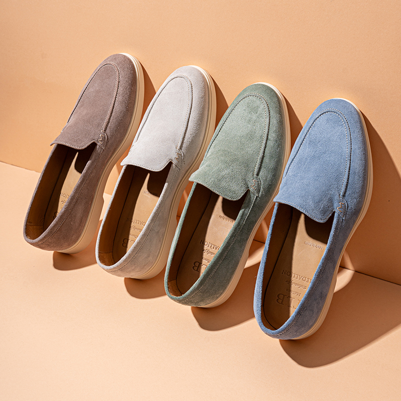 美勋代理西班牙TLB手工皮鞋女士翻毛皮休闲乐福通勤百搭夏季新款 - 图3