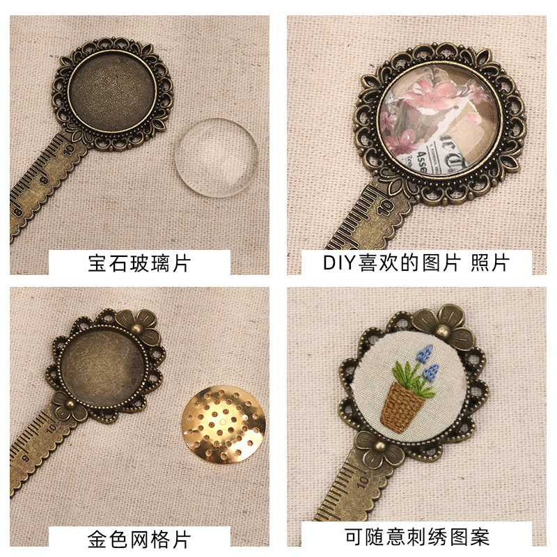 手工diy复古书签底座宝石水晶底托书签古铜精美书签信笺创意文具,淘宝优惠券,粉丝福利购,淘宝优惠卷