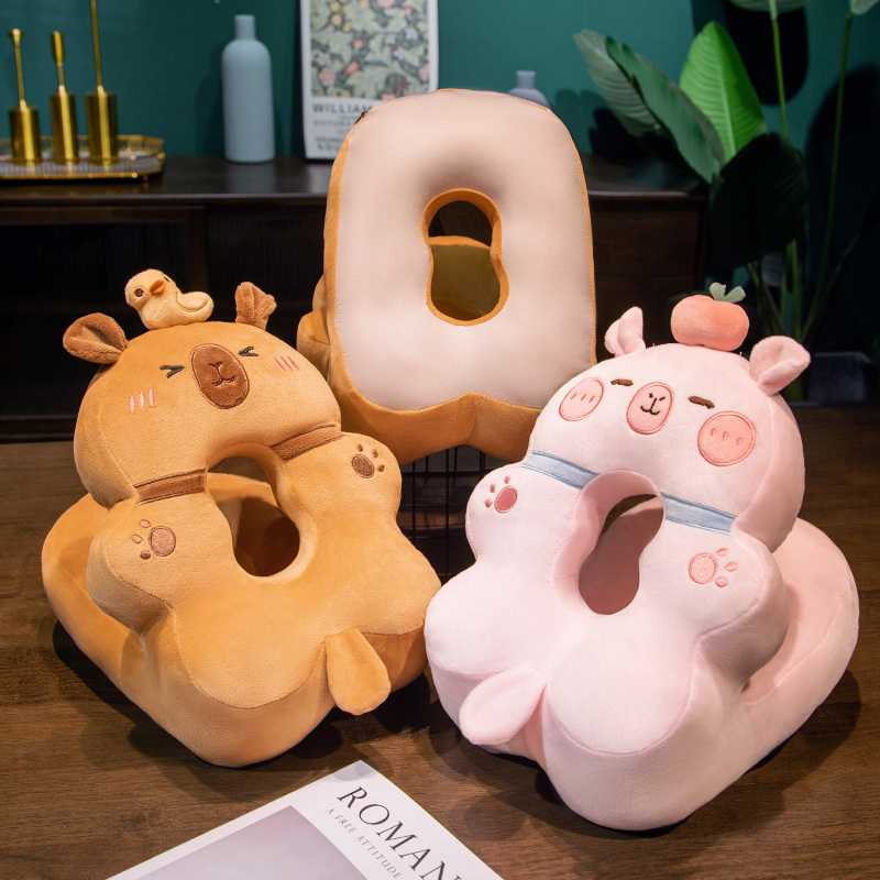 卡皮巴拉水豚午睡枕趴睡枕办公室午休神器抱枕女生学生趴桌子睡觉 - 图1