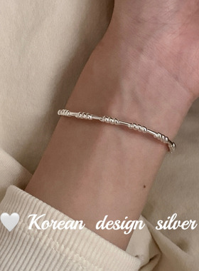 日系韩版S925纯银手镯女级感拉满编织麻花小众设计手环轻奢ins