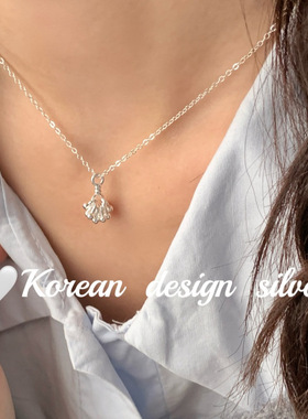 韩版日系ins风设计饰品 S925纯银花椰菜项链个性小众高级感