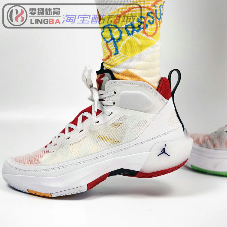 Air Jordan 37 兔八哥AJ37 男网孔透气缓震实战篮球鞋 DD6959-160 - 图2