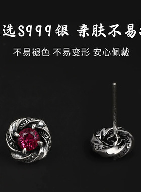 赤昀莫比乌斯耳钉男高级感潮流耳环气质新款爆款精致男生耳饰锆石
