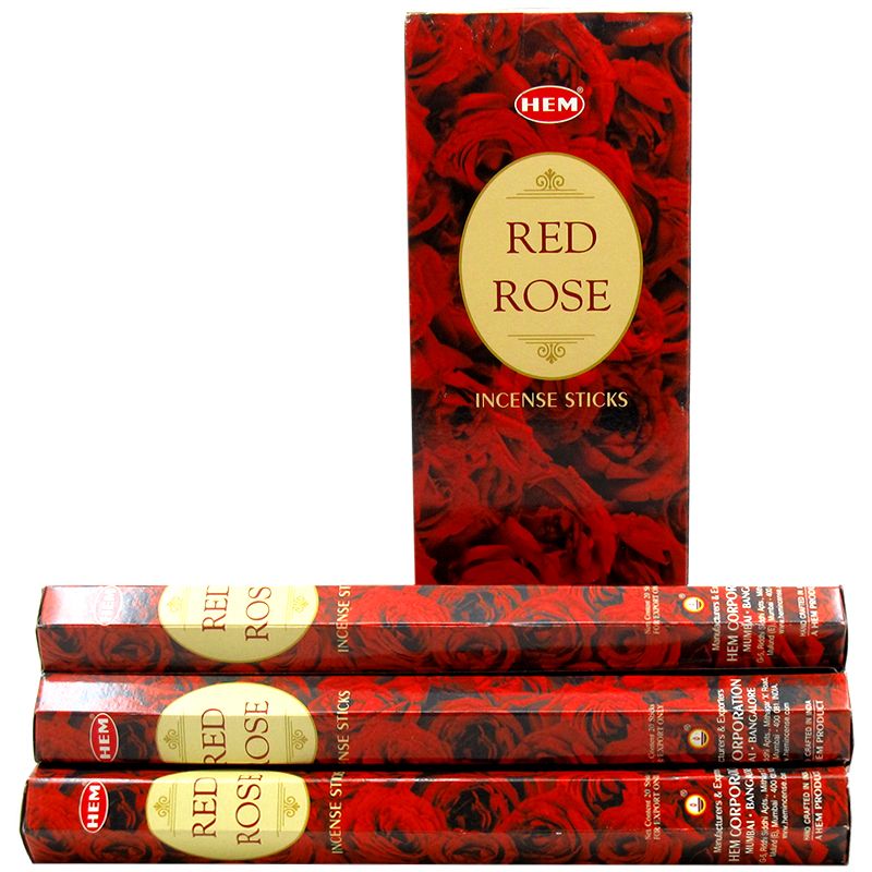 印度进口正品HEM Red Rose 红玫瑰线香熏香室内家用净化空气香薰 - 图3