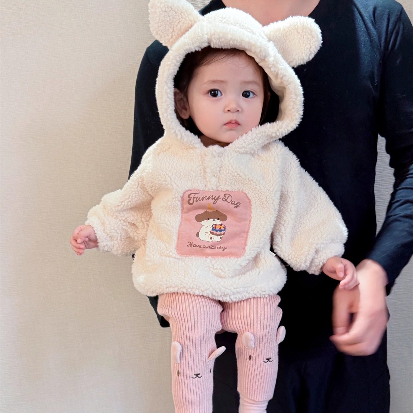 宝宝冬季套装女婴儿衣服可爱超萌洋气婴幼儿加厚卫衣打底裤分体冬,淘宝优惠券,粉丝福利购,淘宝优惠卷