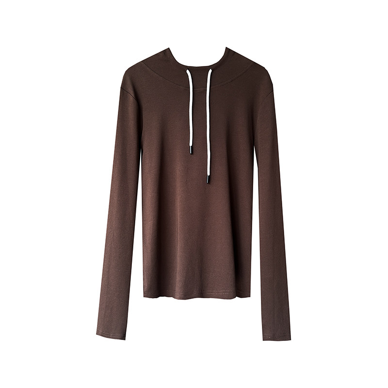 极简风 大码女装胖mm25年秋冬装新款T恤连帽打底衫休闲内搭上衣服,淘宝优惠券,粉丝福利购,淘宝优惠卷