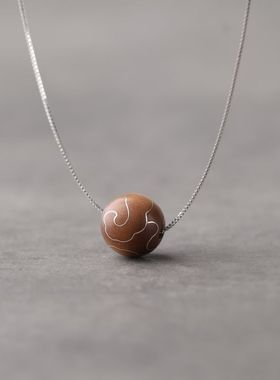 美鱼工坊木质檀香木盒子链女镶嵌