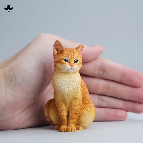 【限时15天75折预售】JXK小坐乖乖猫模型 仿真萌猫咪动物手办摆件 - 图1