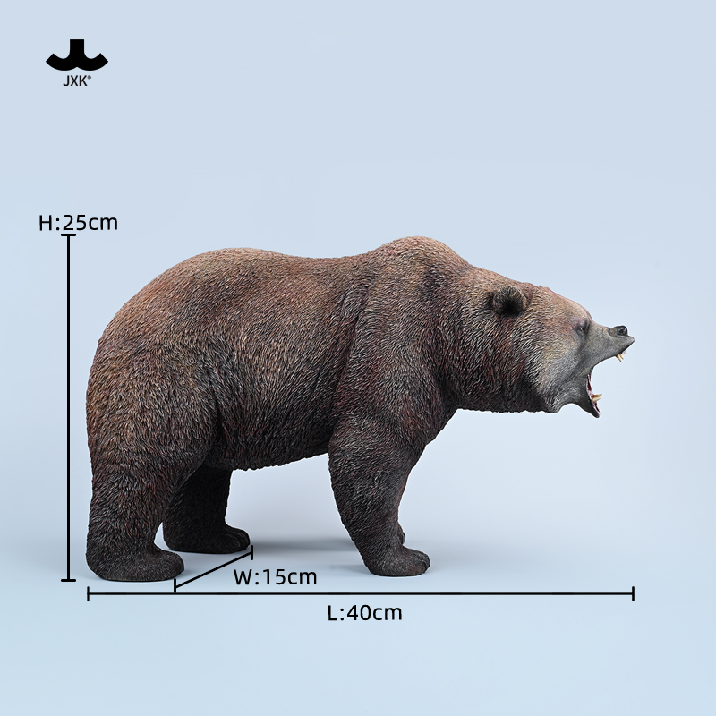 预售 JXK 1/6棕熊模型仿真动物周边GK手办玩偶潮流玩具摆件配兵人 - 图0