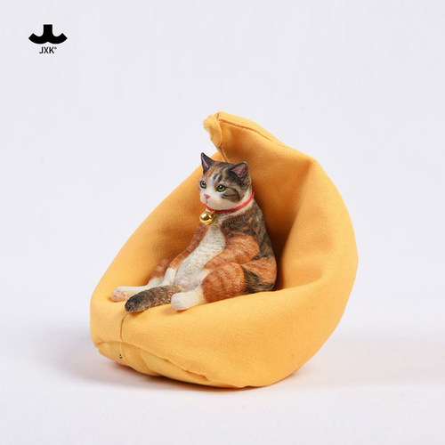JXK仿真橘猫咪模型迷你玩具手办 微缩动物周边玩偶桌面小摆件礼物 - 图0