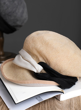 小野商日本原生麻卷边报童帽