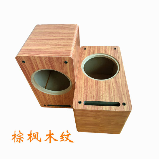 4寸迷宫全频 低音炮音箱音响木质空箱体 空音箱 圆形喇叭外壳