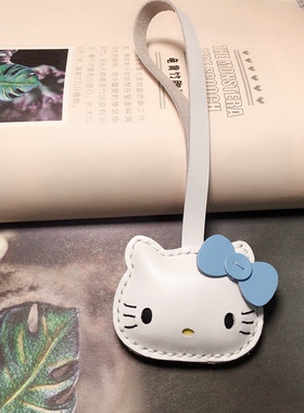 可爱猫咪真皮材质包挂件