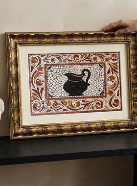 客厅挂画中古风装饰画卧室复古墙面装饰高档艺术画欧式质感壁画