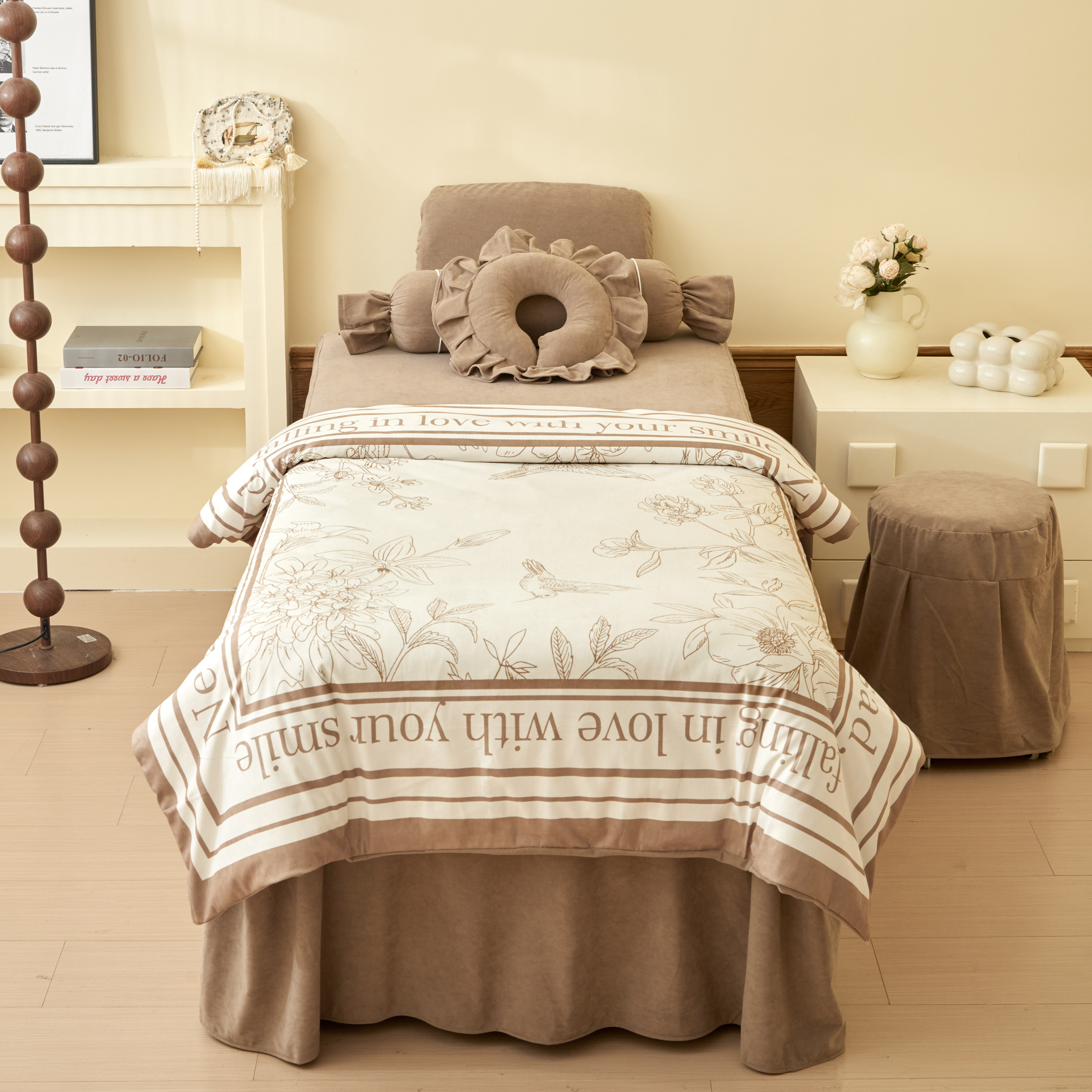 新款美容床罩四件套轻奢简约美容院按摩spa美容专用洗头床罩四季,淘宝优惠券,粉丝福利购,淘宝优惠卷