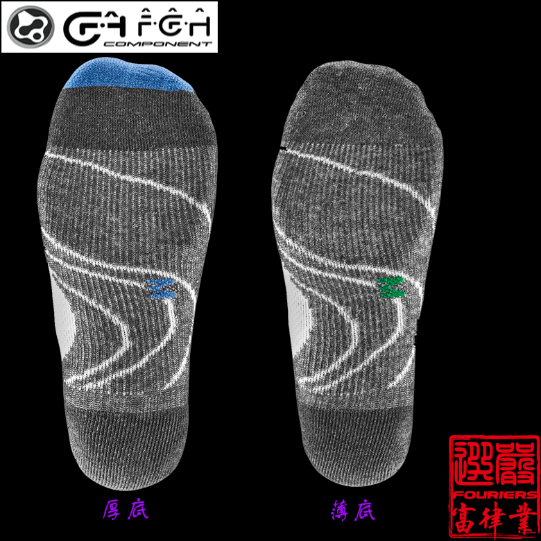 FOURIERS/富律业，FGH  SOCKS-FLAT16C 竹炭凉纱隐形船袜 袜子 - 图2