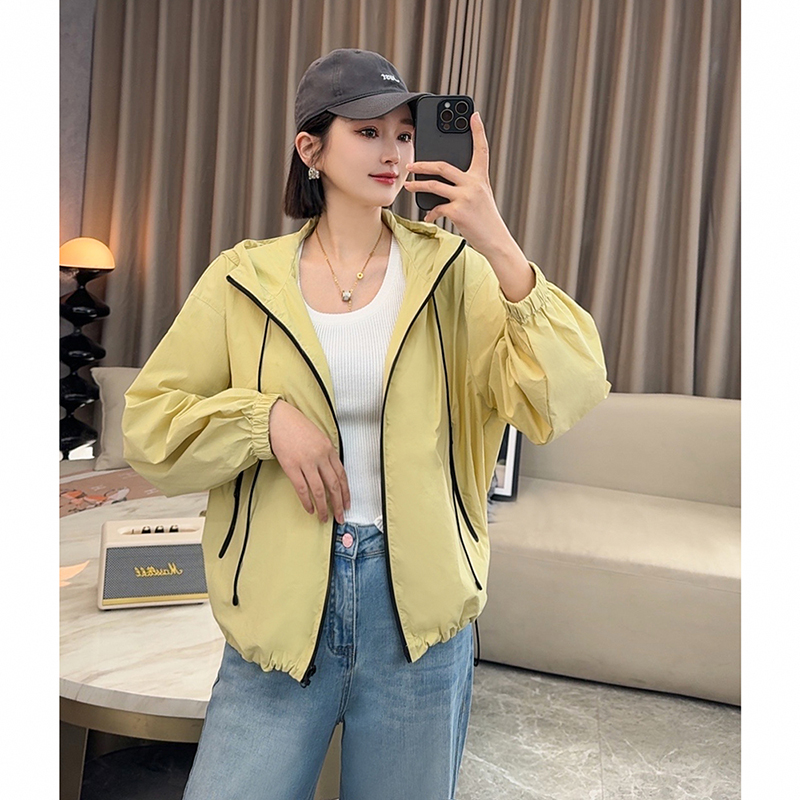 MISS RUILI 定制 春季韩版糖果色休闲宽松帽冲锋衣外套女F0187 - 图1