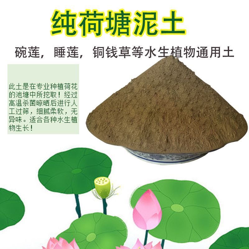 包邮荷塘泥碗莲专用土睡莲河泥养鱼莲花水养泥块淤泥土荷花专用泥 - 图1